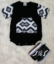 Load image into Gallery viewer, Black Aztec Romper
