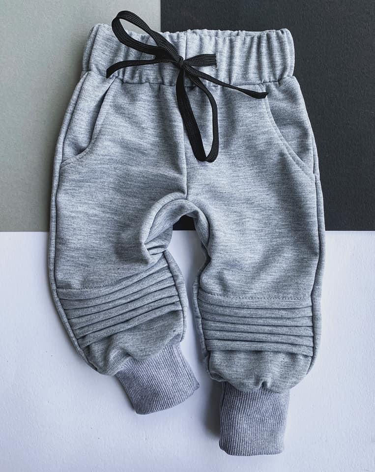 Grey Stacked Joggers