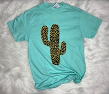 Load image into Gallery viewer, Women&#39;s Leopard Cactus Tee
