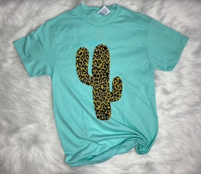 Women's Leopard Cactus Tee