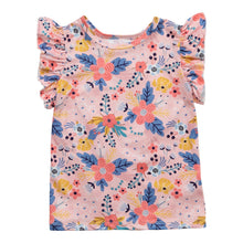 Load image into Gallery viewer, Mila &amp; Rose Field of Flowers Short Sleeve Ruffle Tee
