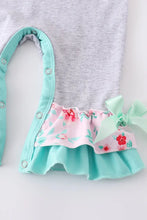 Load image into Gallery viewer, Gray Rabbit Ruffle Romper
