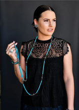 Load image into Gallery viewer, 66&quot; Turquoise Beaded Necklace
