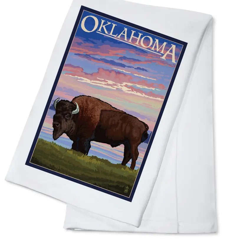 Oklahoma Buffalo Tea Towel