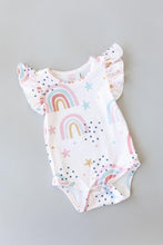 Load image into Gallery viewer, Over the Rainbow S/S Flutter Bodysuit

