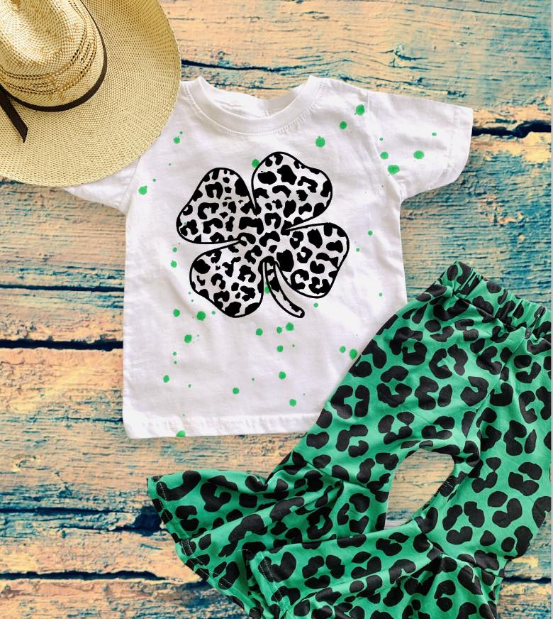 Leopard Shamrock Tee