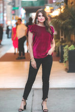 Load image into Gallery viewer, Burgundy Velvet Top
