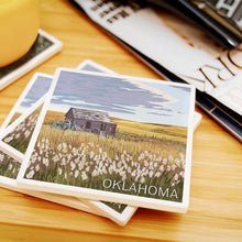 Load image into Gallery viewer, Oklahoma Wheat Field Ceramic Coaster
